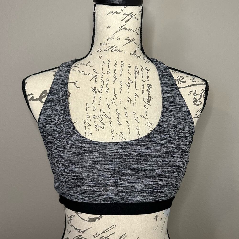 Abercrombie & Fitch Sports Bra Gray and Black Size Small